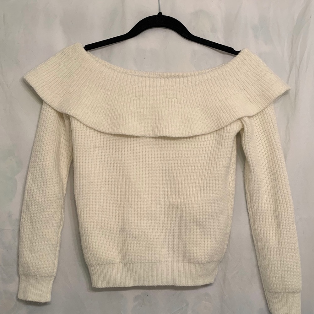 Cream Off the Shoulder Sweater